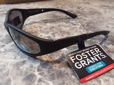 Vtg. Foster Grants Classic Black Max-Block 100 UVA Rubberized Driver Sunglasses