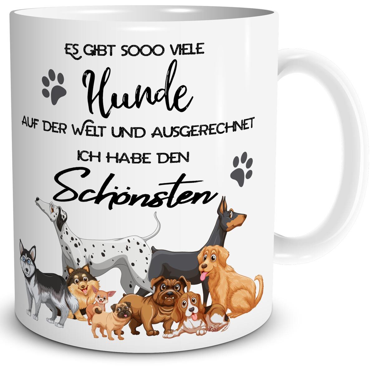 Tasse Hund So viel Dog Kaffeebecher Sprüche Geschenk Kaffee Cup Mug lustig