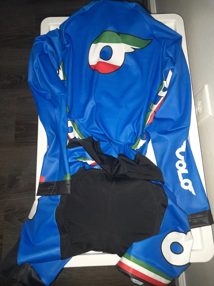 VOLO BIKE SINGLET ACOLCHADO, desgaste técnico para bicicleta, hecho en Italia, mediano Foto 2 de 4