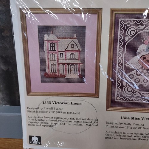 Vtg Creative Circle Needlecraft Kit 1355 Victorian House 8"x10" Craft DIY NOS - Picture 2 of 4