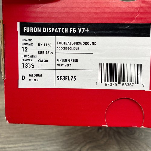 New Balance Furon Dispatch FG V7 Soccer Cleats Men's Size 12 Green Black SF3FL75 - Picture 23 of 23