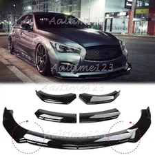 For INFINITI Q50 2014-2022 Front Bumper Lip Spoiler Lower Splitter Gloss Black