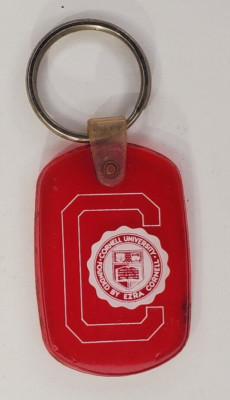 Vintage Cornell University One Sided Red Gummy Keychain Keyring