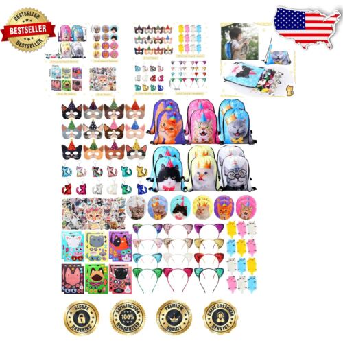 85 Pcs Cat Party Favors Set – Perfect for Creative Birthday Celebrations