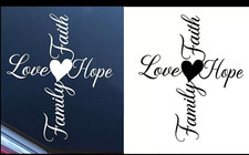 Love Hope Faith Family Vinyl Decal Car Window Laptop Tablet Wall Mirror Tumbler