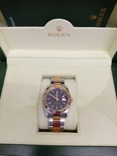 Rolex Unisex Datejust 36mm Turn-O-Graph 18K Rose Gold/Steel Watch Oyster 116261