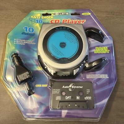 Vintage Curtis Portable Cd Player Anti Shock With Car Kit