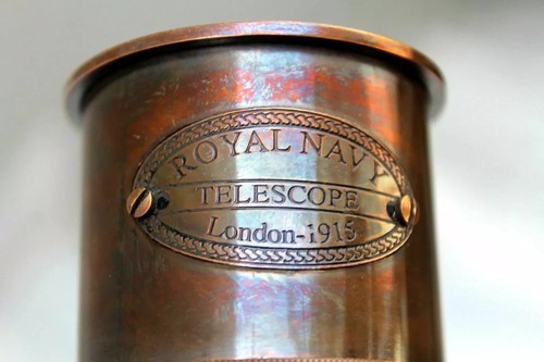 16'' Brass Spyglass Telescope Working with Victorian Marine Astrolabe Wooden Box - Foto 6 di 7