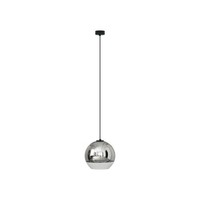 HäNgelampe Pendelleuchte Chrom Rund Ø 25 Cm Glas Metall Kugel Schirm E27