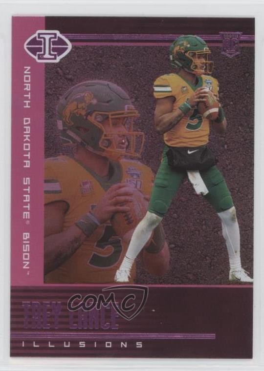 2021 Panini Chronicles Draft Picks Illusions Pink Trey Lance #103 Rookie RC 8d2