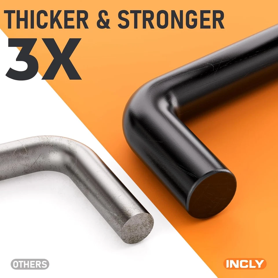 60 Pack 4/6/8 Inch Black Pegboard Hooks, 1/4" Heavy Duty Peg Board Shelving Hook - Image 2 of 4