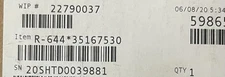 Rosemount 644 Smart Temperature Transmitter R644-35167530. Serial #20SHTD0039881