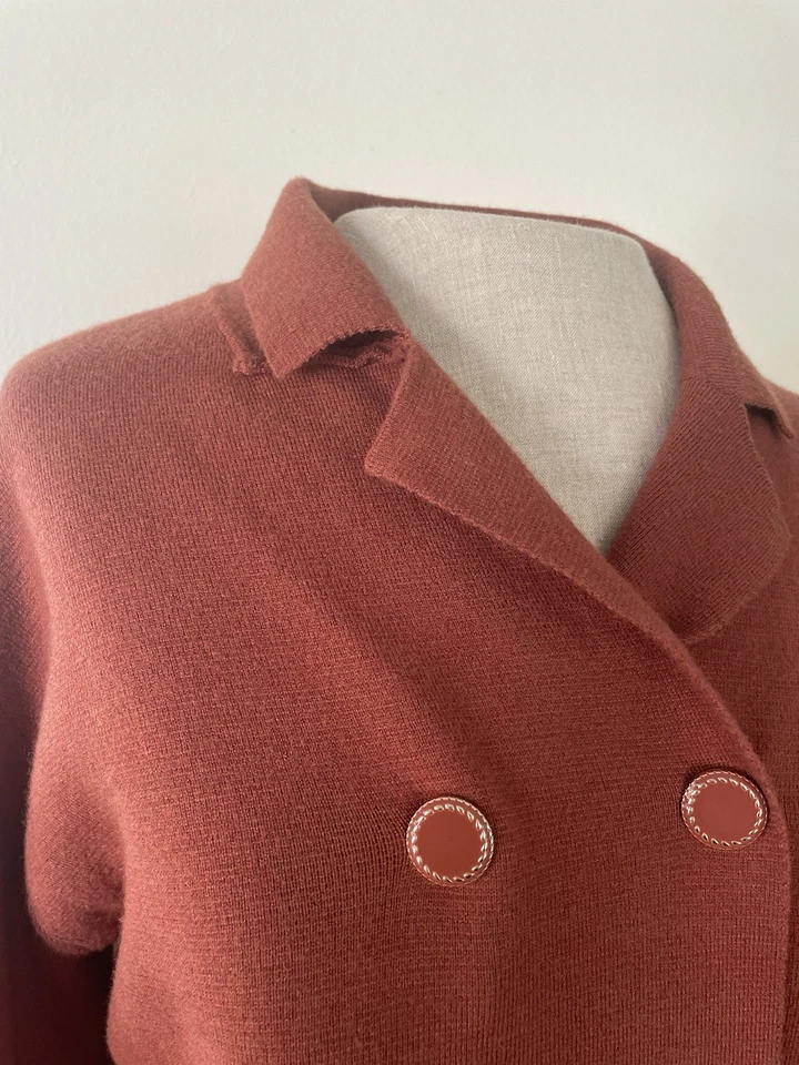 Vestido Suéter Vintage Coral Georges Rech, Mediano, ¡Tan Suave! Foto 4 de 4