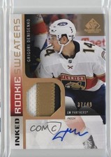 2021 SP Game Used Rookie Sweaters Inked 37/49 Grigori Denisenko Patch Auto f0l