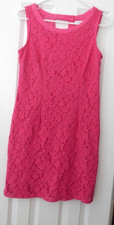 LIZ CLAIBORNE Coral Lined Lace Women Size 10 Sleeveless Dress