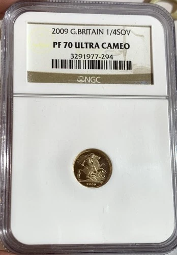 Great Britain Elizabeth II gold Proof 1/4 SOV. 2009 NGC PR70 Deep Cameo