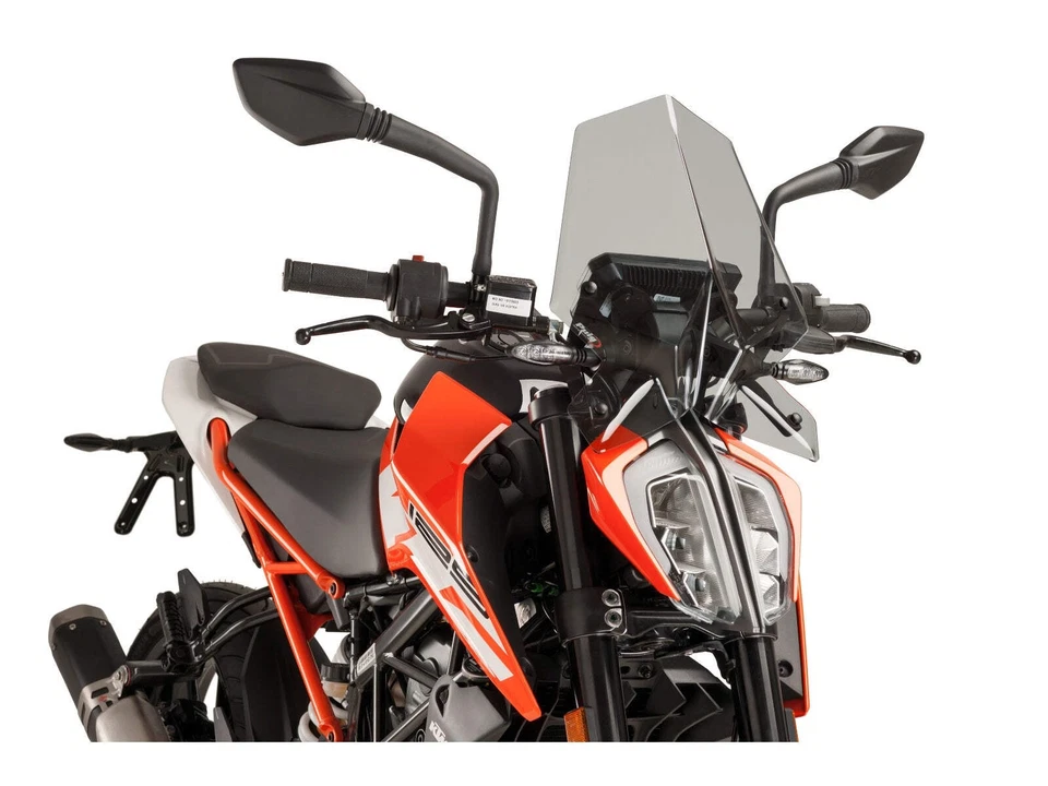 Puig Nueva Generación Pantalla Deportiva Parabrisas Luz Humo para KTM 125 Duke (17-23) Foto 2 de 4