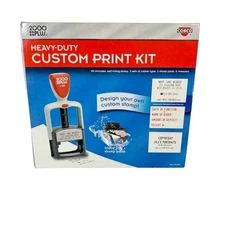 Cosco 2000 Plus Heavy Duty Custom Self-Inking Stamp Black and Red Print Kit NEW