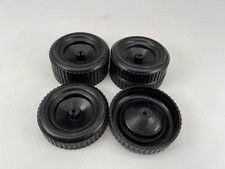 Gilbert Erector Set Black Plastic Wheel Lot of 6 Fair