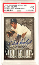 1998 Donruss Signature Ser. Sandy Koufax Significant Signatures /2000 PSA 9 Auto
