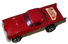 Hot Wheels 1957 Ford T-Bird Thunderbird 1977 Plastic Red Graphics AS IS CHIPS