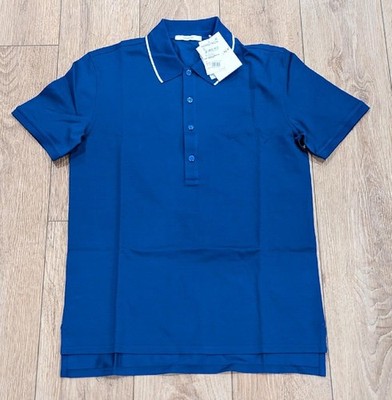 $770 Mens GIVENCHY Cotton Pique Polo Shirt Electric Blue Medium