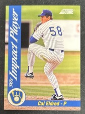 1992 Score Impact Players Cal Eldred Baseball Rookie Card #89 Brewers Pitcher VG. rookie card picture