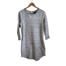 Gap Womens Gray Marled Knit 3/4 Sleeve Stretch Casual Mini Dress Size S