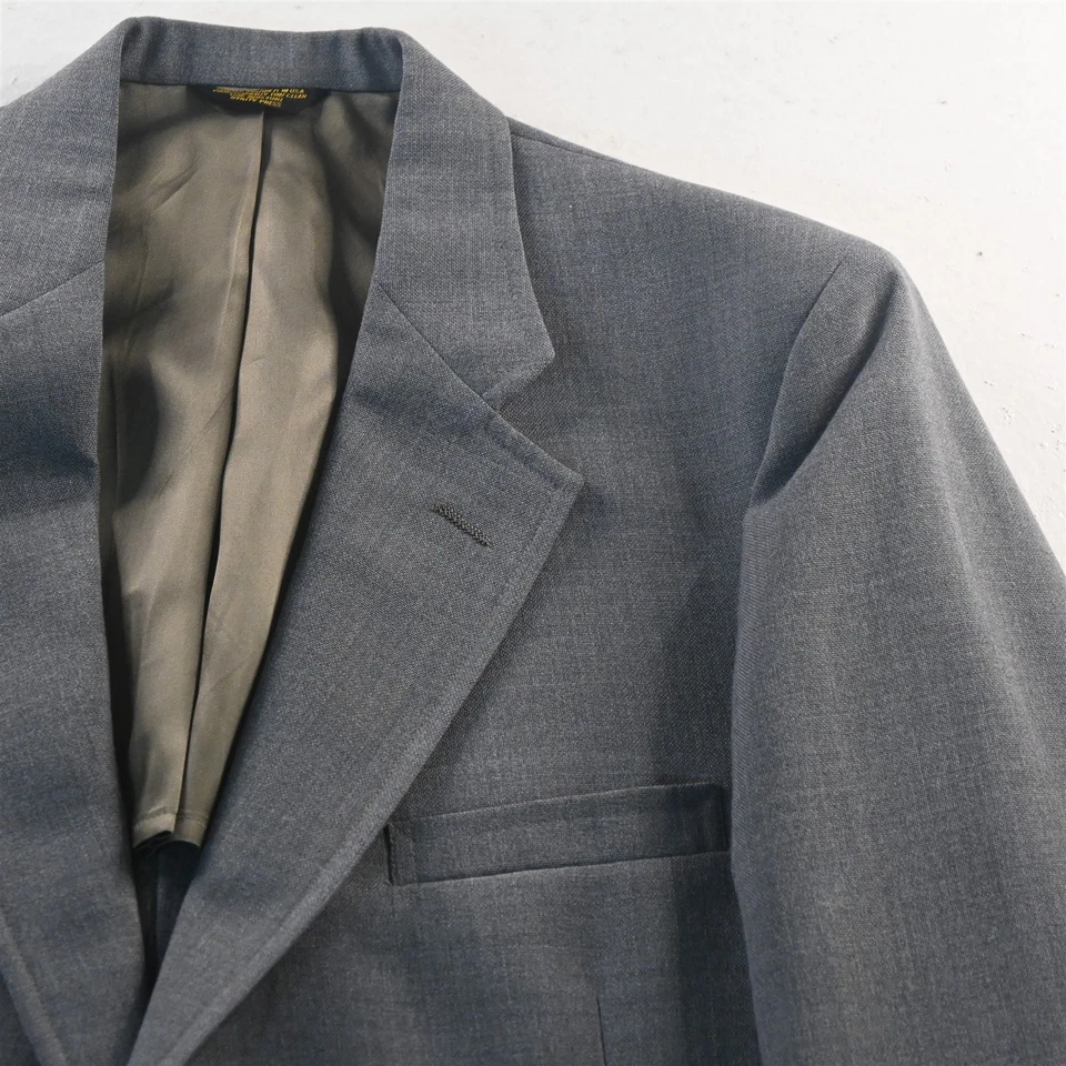 Chaqueta Blazer Abrigo Deportivo De Colección Gant 44XL Gris Hopsack Botón Dorado Hecha en EE. UU. Para Hombre Foto 2 de 4