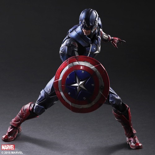 Play Arts Kai Marvel Universe Variant Captain America PVC Action Figure Japan - Picture 7 of 9