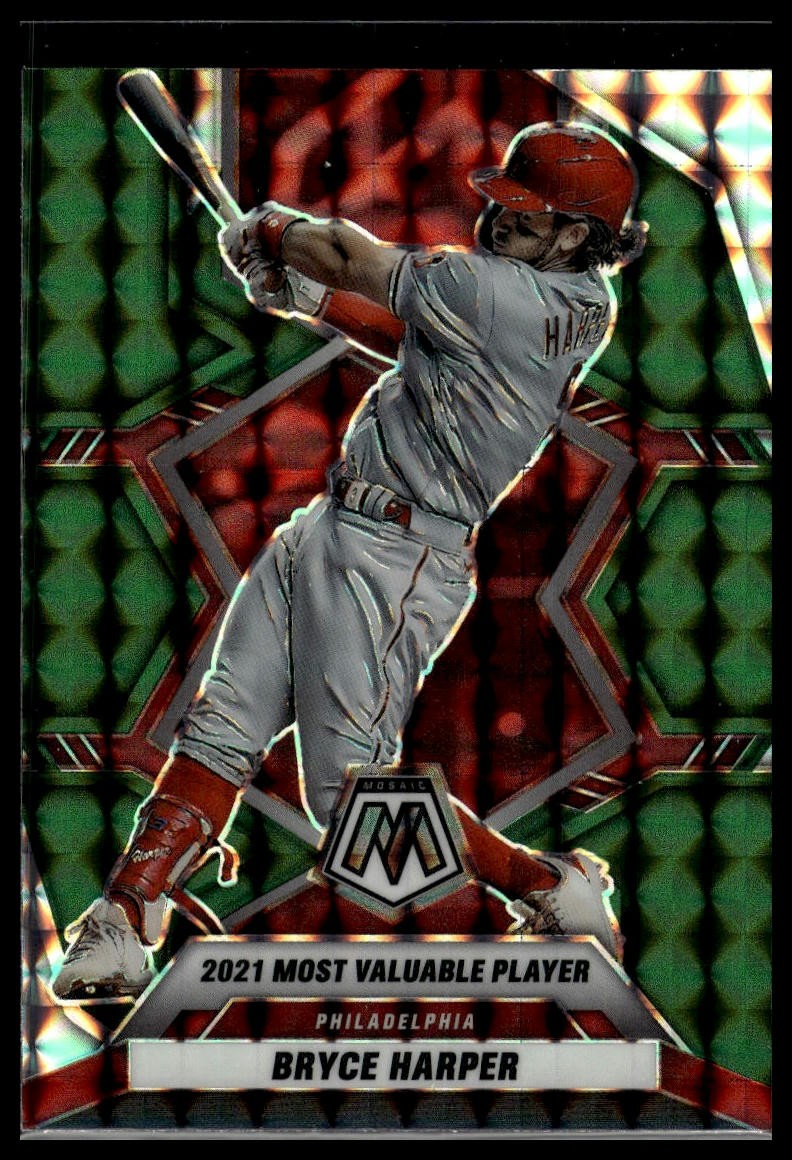 2022 Panini Mosaic #282 Bryce Harper Green Mosaic