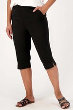 Denim  Co. EasyWear Twill Relaxed Pull-On Skimmer Black