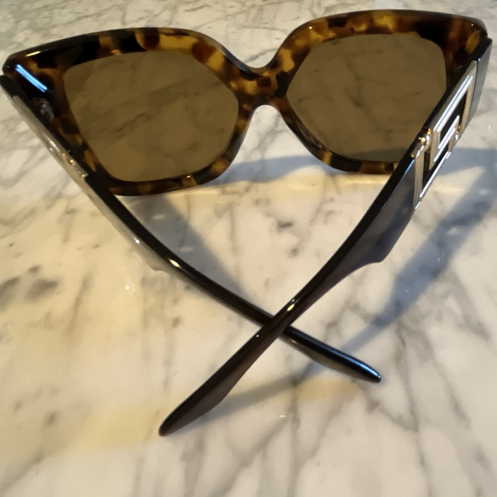 Versace Tortoise Shell Oversized Geometric Women'… - image 3