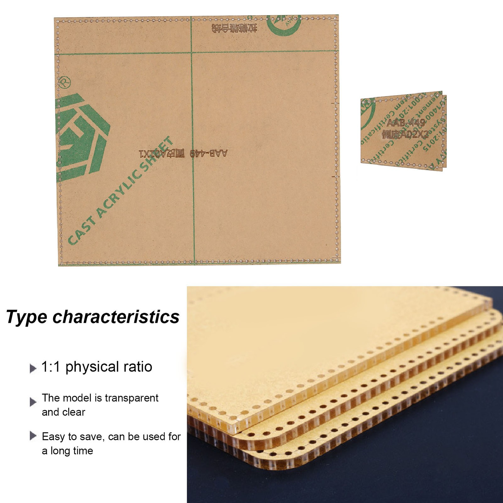 Transparent Lightweight Pencil Bag Acrylic Template For Precise //