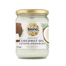Biona Organic Coconut Oil 470ml - Cuisine Mild & Odourless - Dairy Free, Natural