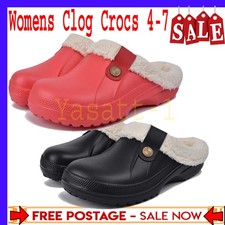 Warm Clogs adult Womens Ladies Crocs Work Slipper Holiday Slip Shoes UK Size 4-7
