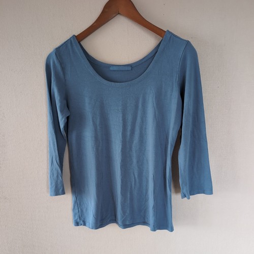 Cut Loose Shirt Size M Blue 3/4 Sleeve Casual Long Sleeve Quiet Luxury Capsule