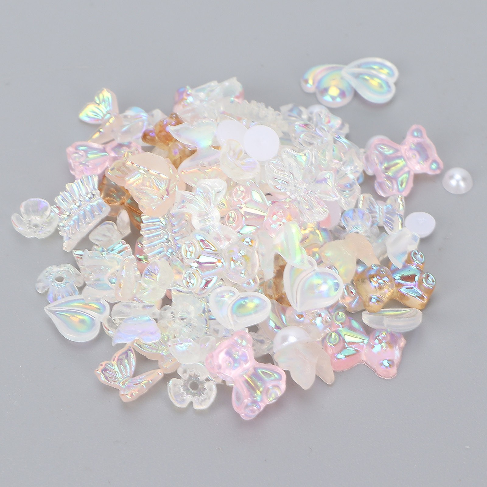 Nail Art Decoration Cute Shiny Delicate Bow Bear Shaped Nail Ornament Access BLW