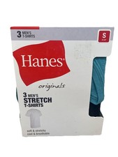 Hanes Originals 3 Pack Stretch T-Shirts Mens Small, Short Sleeve, Soft. 107 .