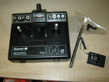 Graupner Telecomando Trasmettitore 314 35 Mhz Banda, Ricevitore c 17 e Coppia Quarzo