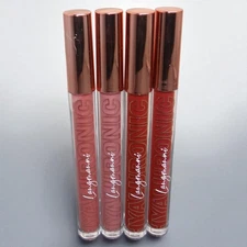 Langmanni 4pc Lot Hyaluronic Plumping Lip Glosses ~ 02 03 04 & 08 Shades (x4)