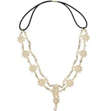 Head Chain Jewelry Headpiece Rhinestone Wedding Headband Headpiece Silver