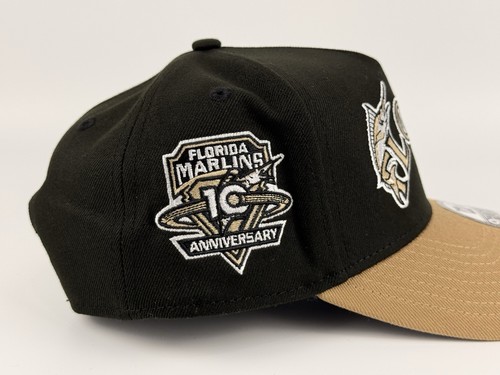 Florida Marlins New Era Cap 9 Forty A Frame Snapback Hat Anniversary Patch Blue - Picture 3 of 6