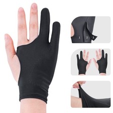 Artist Drawing Glove 3-Layer Palm Rejection 2 Pack Universal M, Black 2pcs