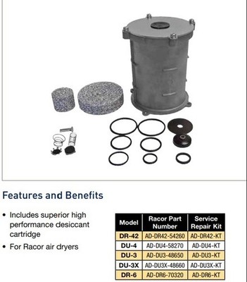 [AD-DU4-KT]Racor AD-DU4 AIR DRYER SERVICE KIT