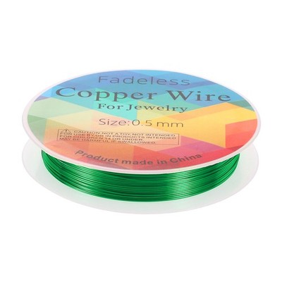 Jewelry Wire 20ft 24 Gauge Brass Craft Jewelry Wrapping Wire, Green