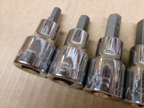 Wright Tool USA 1/2" Drive 6-Piece SAE Hex Bit Set 1/4 - 9/16" - Picture 3 of 5