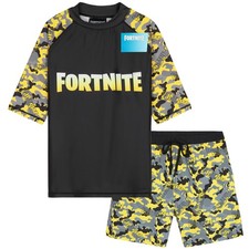 Trend Fortnite Bathing Suit Set for Boys Teens 2 Pcs Swim Trunks Boys Rash Gu...