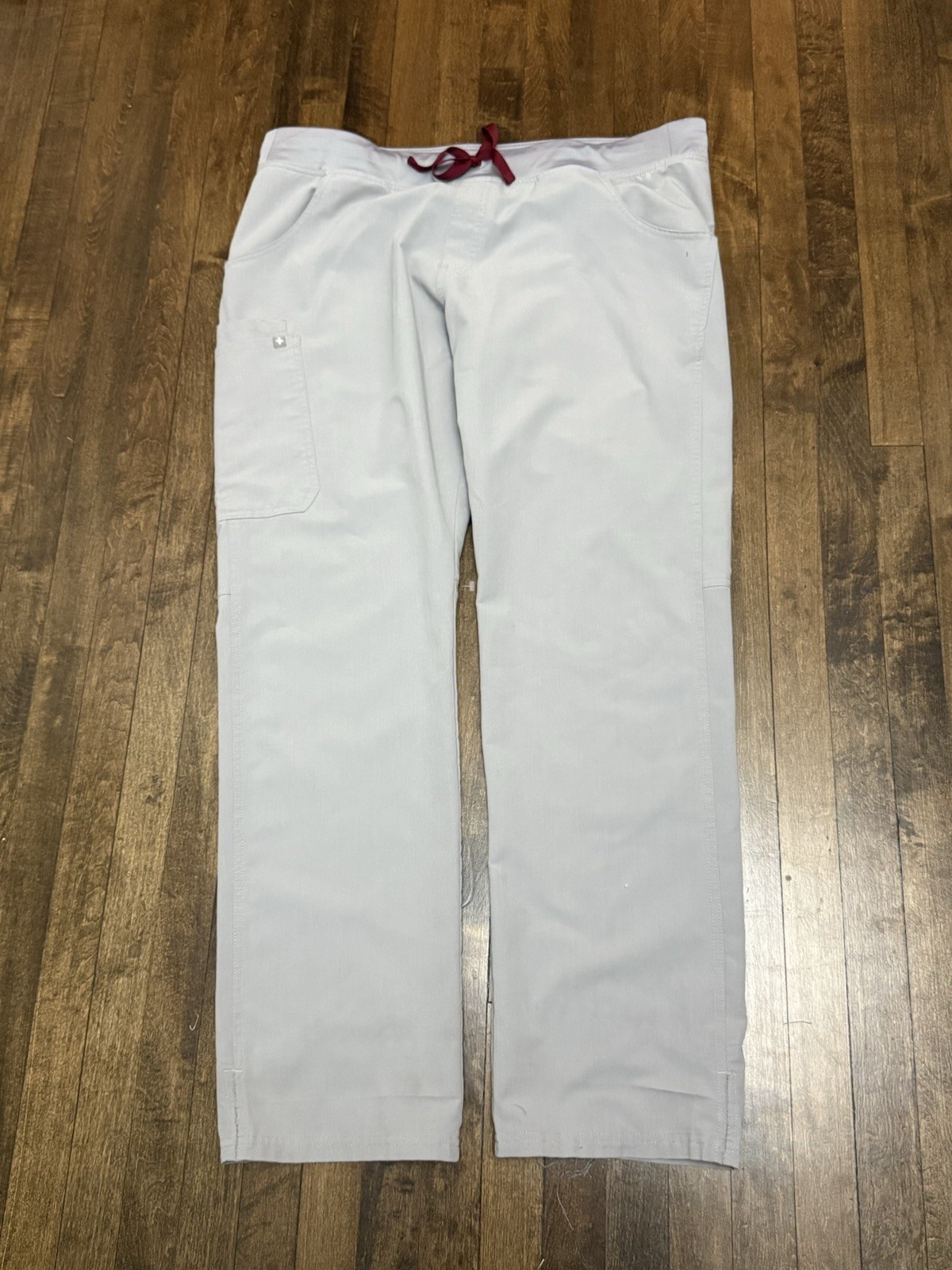 Fig Technical Women’s  Gray Draw String Scrub Bot… - image 1