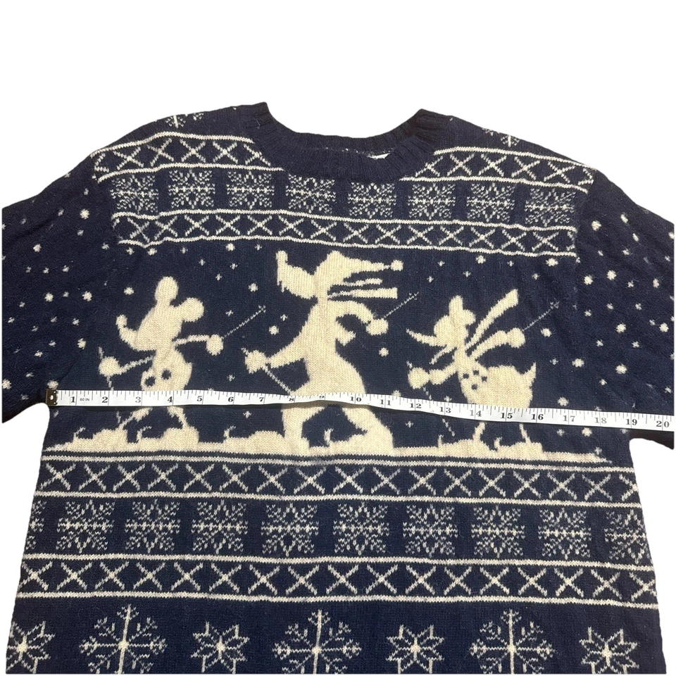 De Colección Disney Store Fair Isle Navidad M Lana Esquí Mickey Goofy Donald Foto 4 de 4
